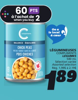 LÉGUMINEUSES COMPLIMENTS