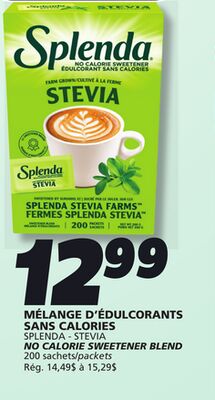 MÉLANGE D'ÉDULCORANTS SANS CALORIES SPLENDA - STEVIA