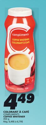 COLORANT À CAFÉ COMPLIMENTS