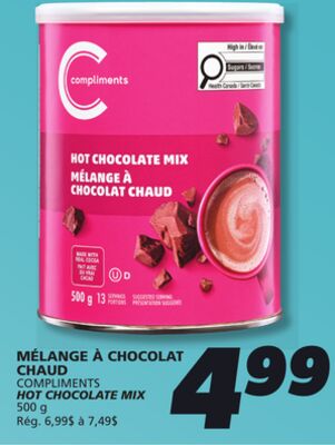 MÉLANGE À CHOCOLAT CHAUD COMPLIMENTS
