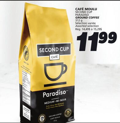 CAFÉ MOULU SECOND CUP PARADISO