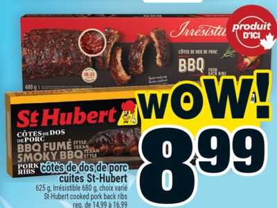 Côtes de dos de porc cuites St‑Hubert | St-Hubert cooked pork back ribs