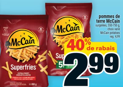 pommes de terre McCain | McCain potatoes