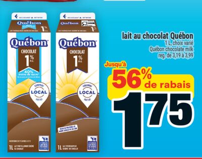 Lait au chocolat Québon | Québon chocolate milk