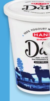 Yogourt nature Dahi de Hans 2%
