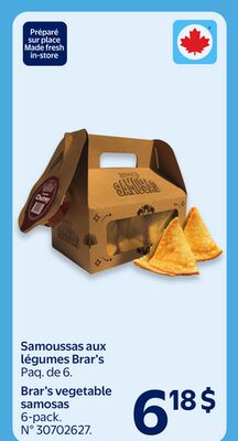 Samoussas aux légumes Brar's