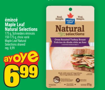 ÉMINCÉ MAPLE LEAF NATURAL SELECTIONS | MAPLE LEAF NATURAL SELECTIONS SHAVED