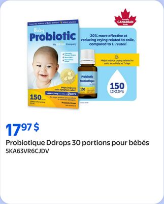 Probiotique ddrops 30 portions pour bébés