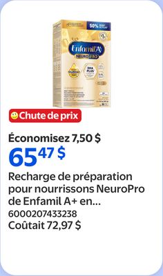 Recharge de préparation pour nourrissons neuropro de enfamil a+ en poudre