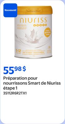 Préparation pour nourrissons smart de niuriss étape 1