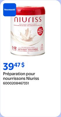 Préparation pour nourrissons niuriss