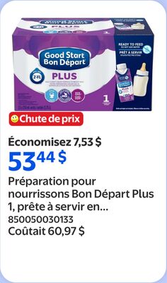 Préparation pour nourrissons bon départ plus 1, prête à servir en boîte tetra pak 250 ml