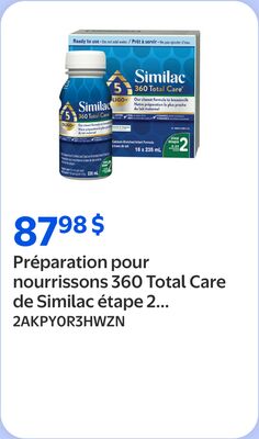 Préparation pour nourrissons 360 total care de similac étape 2 prête à servir