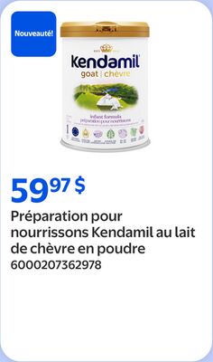 Préparation pour nourrissons kendamil au lait de chèvre en poudre