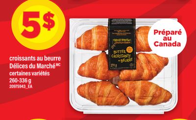 CROISSANTS AU BEURRE DÉLICES DU MARCHÉ, 260-336 g