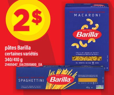PÂTES BARILLA, 340/410 g