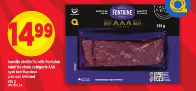 BAVETTE VIEILLIE BŒUF DE CHOIX CATÉGORIE AAA | AGED BEEF FLAP STEAK PREMIUM AAA BEEF, 225 G