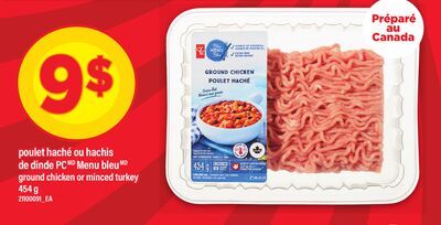 POULET HACHÉ OU HACHIS DE DINDE | GROUND CHICKEN OR MINCED TURKEY, 454 G