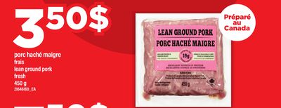 PORC HACHÉ MAIGRE | LEAN GROUND PORK, 450 G