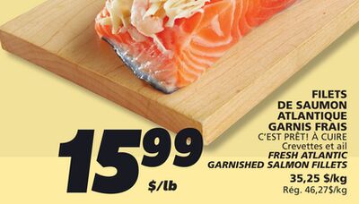 FILETS DE SAUMON ATLANTIQUE GARNIS FRAIS C'EST PRÊT! À CUIRE