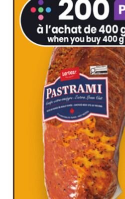PASTRAMI OU VIANDE FUMÉE LESTERS