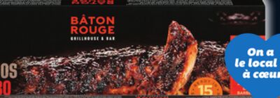 CÔTES DE DOS DE PORC FRAIS BÂTON ROUGE