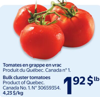 Tomates en grappe en vrac