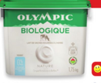Contenant de yogourt biologique ou krema de olympic