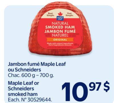 Jambon fume maple leaf