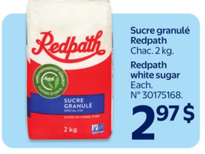 Sucre granulé redpath