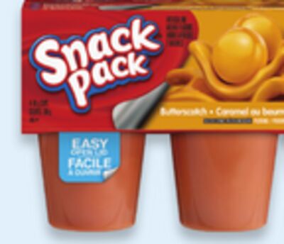 Paq. de 4 coupes de crème-dessert snack pack