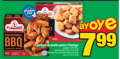 Portions de poulet panées flamingo