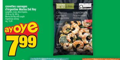 Crevettes sauvages d'argentine marina del rey