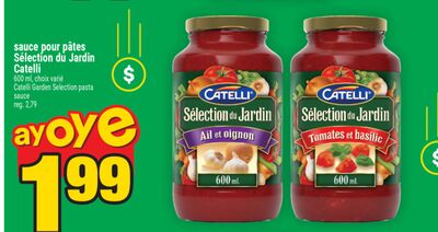 Sauce pour pâtes sélection du jardin catelli