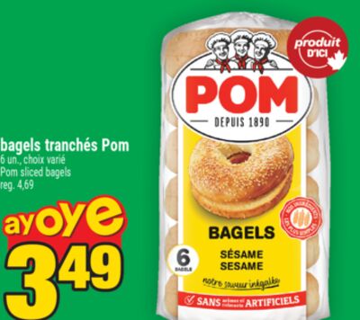 Bagels tranchés pom