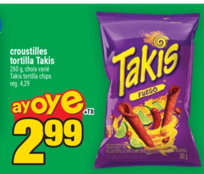 Croustilles tortilla takis