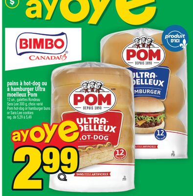 Pains à hot-dog ou à hamburger ultra moelleux pom