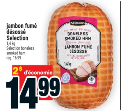 Jambon fumé désossé selection