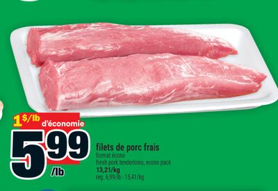 Filets de porc frais