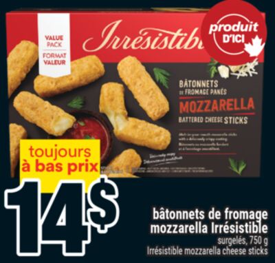Bâtonnets de fromage mozzarella irrésistible