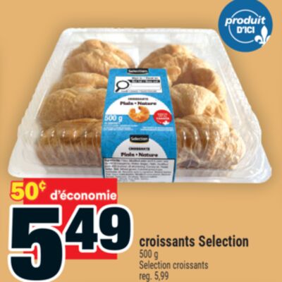 Croissants selection