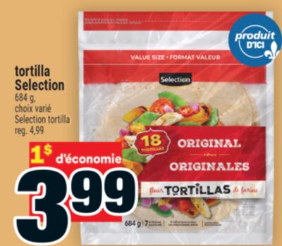 Tortilla selection