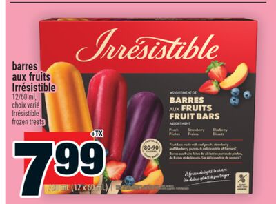 Barres aux fruits irrésistible
