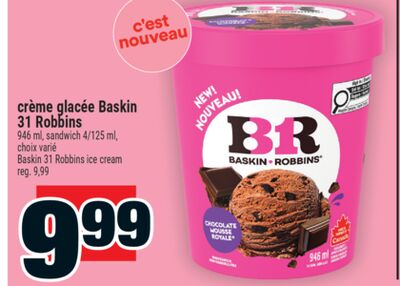 Crème glacée baskin 31 robbins