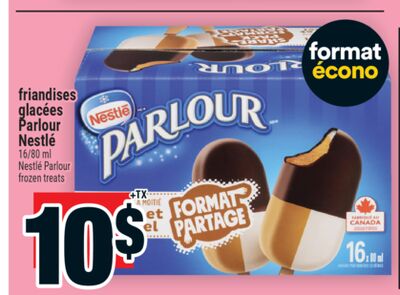 Friandises glacées parlour nestlé