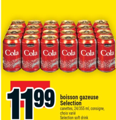 Boisson gazeuse selection