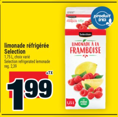 Lemonade refrigerated selection