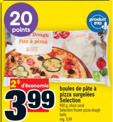 Boules de pâte à pizza surgelées selection