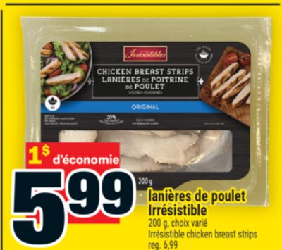 Lanières de poulet irrésistible
