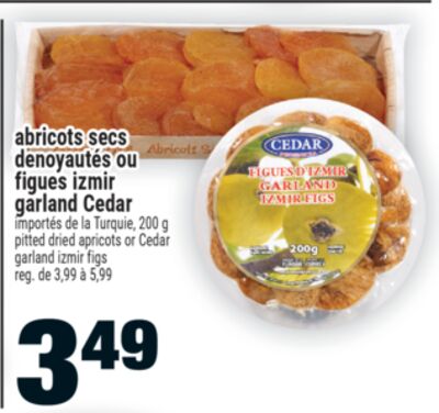 Pitted dried apricots or cedar garland izmir garland cedar